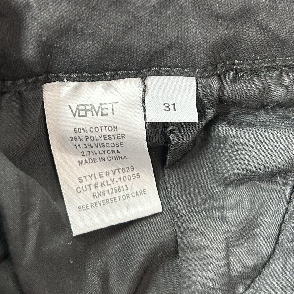 Vervet Frayed Skinny Jeans Womens Size 31 Black High‎ Rise Ankle - Picture 4 of 10